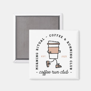 Coffeerronclub grappige hardloopster esthetiek magneet
