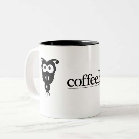 CoffeeRx Owl Tweekleurige Koffiemok (Voorkant links)