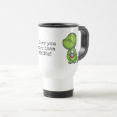 Coffeesaurus - Ik hou meer van je dan Coffee Trave Reisbeker (Voorkant rechts)