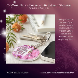 Coffeeschrobbers en rubberen handschoenen Acryl sl Sleutelhanger