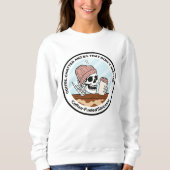 Coffeeshirt met gezwets en zweterige mouwen trui (Voorkant)