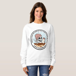 Coffeeshirt met gezwets en zweterige mouwen trui