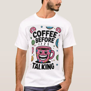 Coffeeshirt met grappige donut mok t-shirt