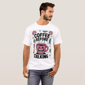 Coffeeshirt met grappige donut mok t-shirt (Voorkant volledig)
