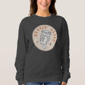 Coffeeshirt om te blijven leven Skelet Zweetshirt Trui (Voorkant)