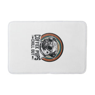 Coffeeshirt voor honden Retro Chill Pug Grafisch_1 Badmat