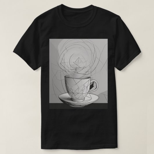 Coffeesholastic Geometrisch Ontwerp T Shirt Minima (Design voorkant)