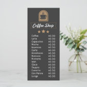 Coffeeshop aanpasbare sjabloon voor fotomenu menu (Staand voorkant)