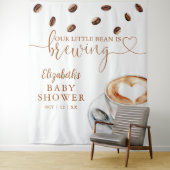 Coffeeshop Baby Shower Fotobackdrop Wandkleed (In situ)
