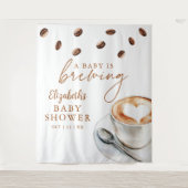 Coffeeshop Baby Shower Fotobehang Wandkleed (Voorkant)