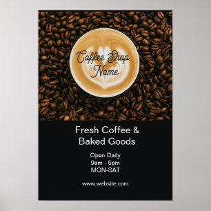 Coffeeshop banner bord Cafe opening poster