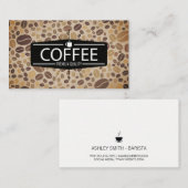 coffeeshop | Barista koffiebonen Visitekaartje (Voorkant / Achterkant)