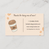 Coffeeshop Bedankt Loyalty Kaart Ontwerp (Achterkant)