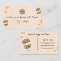 Coffeeshop Bedankt Loyalty Kaart Ontwerp