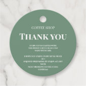Coffeeshop Bedankt QR-code Cadeaubandje Bedankjes Labels (Voorkant)