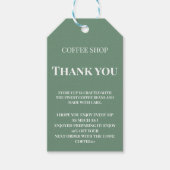 Coffeeshop Bedankt QR-code Cadeaubandje Cadeaulabel (Voorkant)