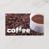 coffeeshop | Beker en bonen Visitekaartje (Voorkant)