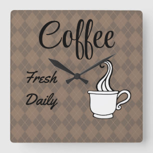 Coffeeshop Bord Wandklok Keuken Cadeau