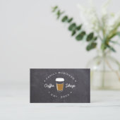 coffeeshop Business logo Chalkboard Klantenkaartje (Staand voorkant)