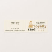 Coffeeshop Cafe Beker met Hart Stoom Loyaliteit Visitekaartje (Buitenkant ongevouwen)