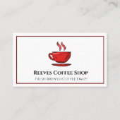 Coffeeshop Cafe Visitekaartje (Voorkant)