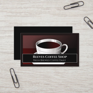 Coffeeshop Cafe Zakelijke Kaart Visitekaartje