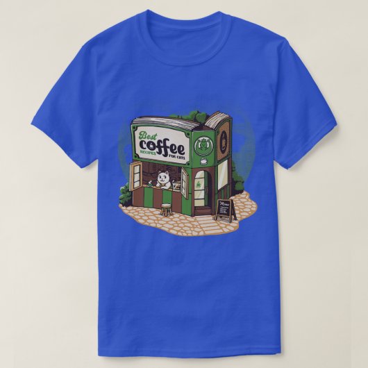 Coffeeshop Cats Bookstore by Tobe Fonseca T-shirt (Design voorkant)