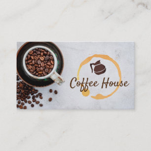 Coffeeshop   Coffiepot   Koffiebonen Visitekaartje