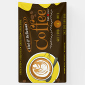 coffeeshop espresso café drinken modern Business B Spandoek (Verticaal)