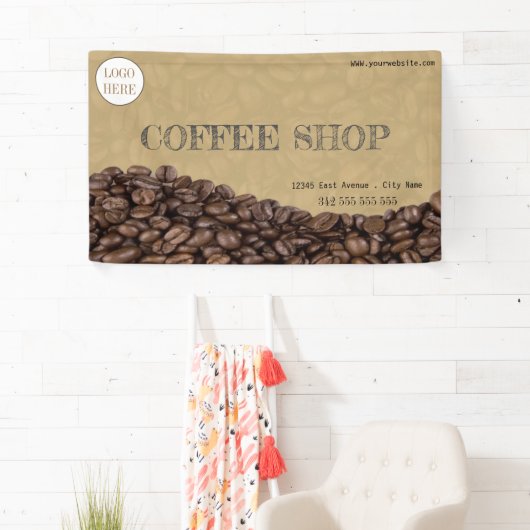 coffeeshop espresso café drinken modern Business Spandoek (Insitu)