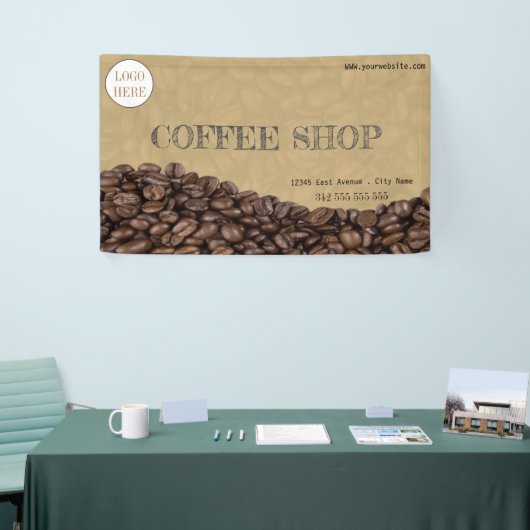 coffeeshop espresso café drinken modern Business Spandoek (Beurs)