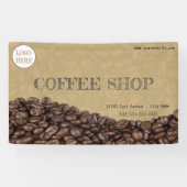 coffeeshop espresso café drinken modern Business Spandoek (Horizontaal)