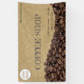 coffeeshop espresso café drinken modern Business Spandoek (Verticaal)