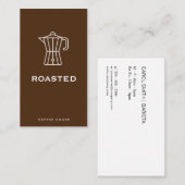 coffeeshop | Franse pers | Barista Visitekaartje (Voorkant / Achterkant)