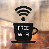 Coffeeshop Free Wi-Fi Raamsticker (Vel 2)