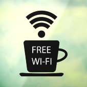 Coffeeshop Free Wi-Fi Raamsticker (Vel 3)
