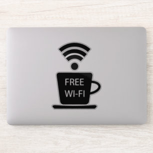 Coffeeshop Free Wi-Fi Sticker