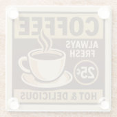 coffeeshop Glass Onderzetter Glazen Onderzetter (Achterkant)