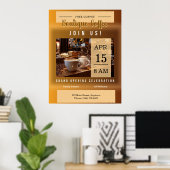 Coffeeshop Grand Opening Aankondiging Poster (Thuiskantoor)