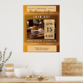 Coffeeshop Grand Opening Aankondiging Poster (Keuken)