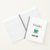 Coffeeshop hete kop silhouet notitieboek (Binnen)
