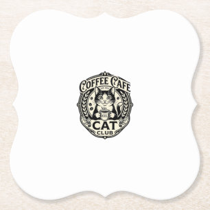 Coffeeshop Kat Grappige Kat Grafisch - Coffeeshop Kartonnen Onderzetters