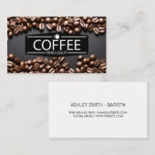 coffeeshop | Koffiebonen Achtergrond Visitekaartje (Voorkant / Achterkant)