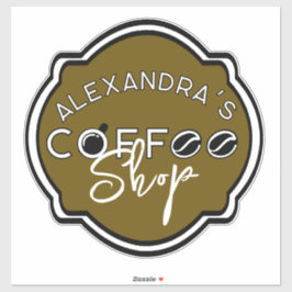 coffeeshop logo voor zaken / thuis sticker