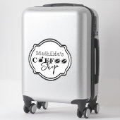  coffeeshop logo voor zaken / thuis sticker (Koffer)