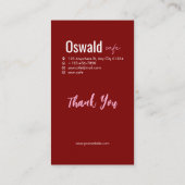 Coffeeshop Loyalty Reward Card Stempelkaart (Achterkant)