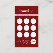 Coffeeshop Loyalty Reward Card Stempelkaart (Voorkant)