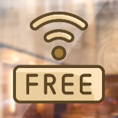 Coffeeshop met gratis Wi-Fi Zakelijke winkel Raamsticker (Vel 2)