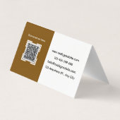Coffeeshop QR-code Vouw Visitekaartje (Achterkant)