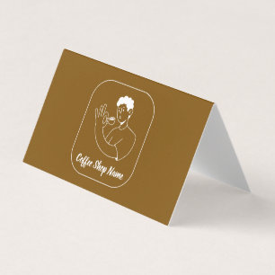 Coffeeshop QR-code Vouw Visitekaartje